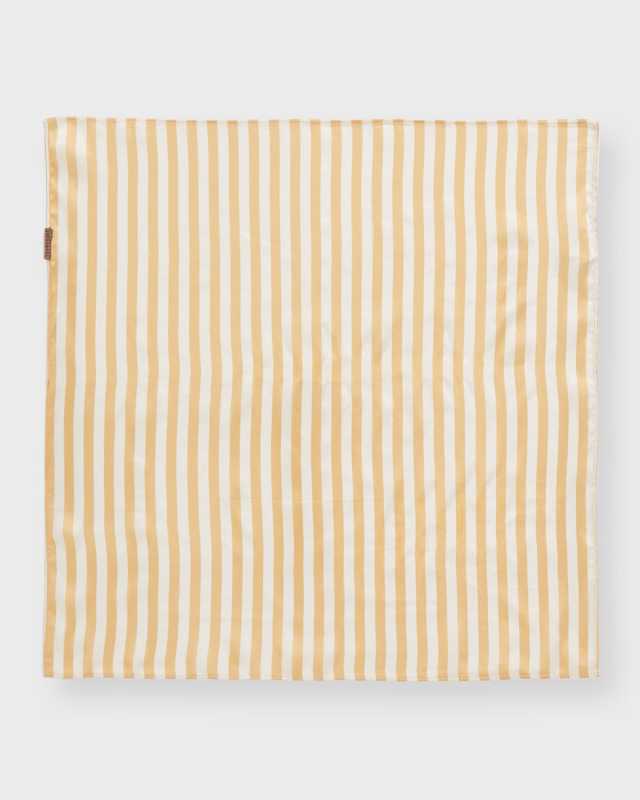 Striped Fluid Twill Foulard With Monili Tab